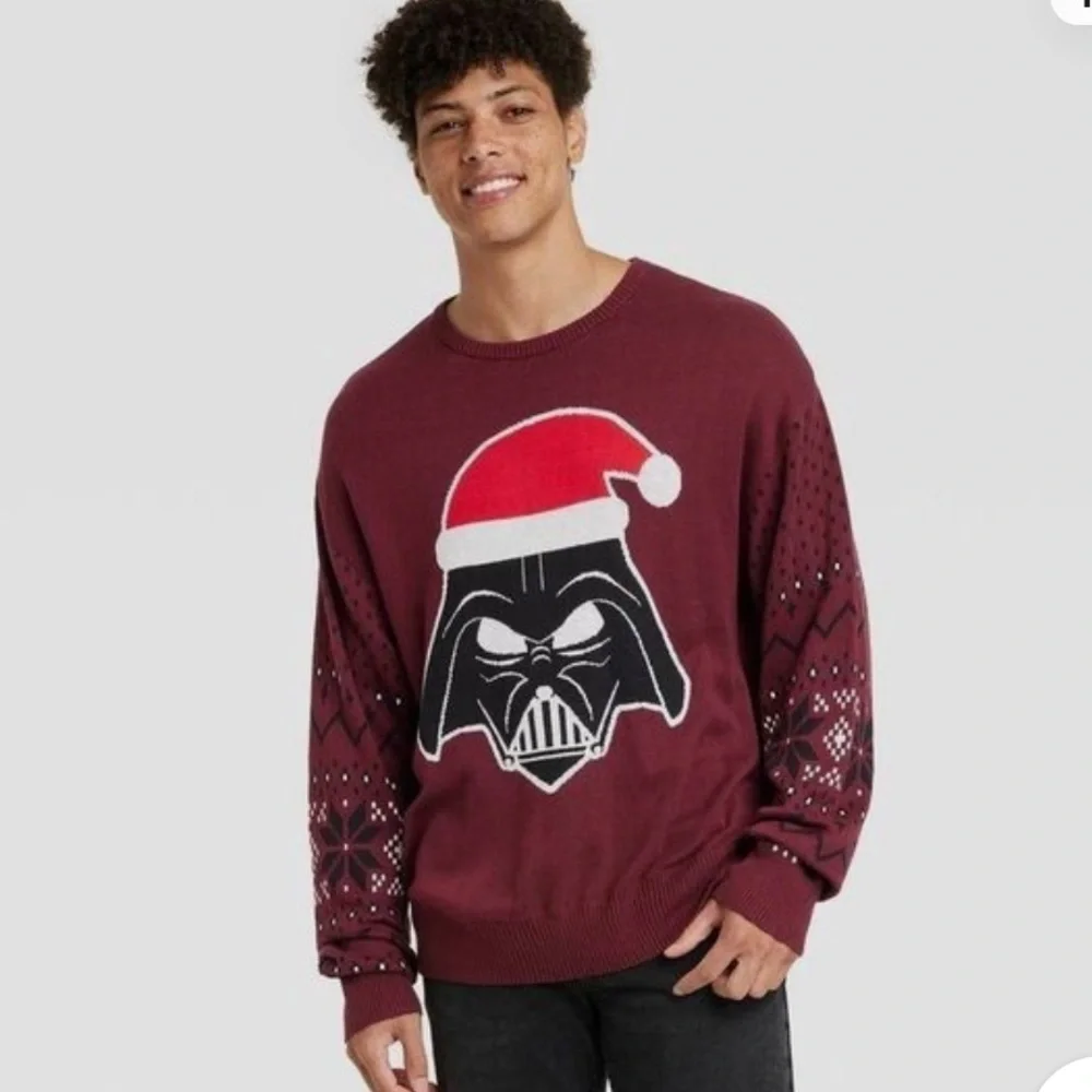 Disney 100 Men's Star Wars Darth Vader Christmas Sweater new 🆕